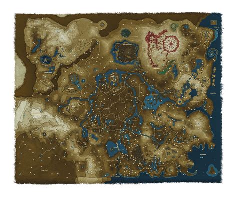 History of MAP Legend Of Zelda Breath Of The Wild Map